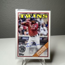 2023 Topps Series 2 Jermaine Palacios 1988 On Card Auto Rookie RC Twins. rookie card picture