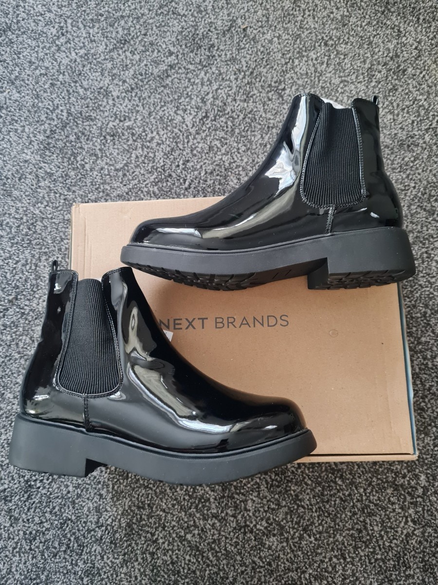 Patent Leather Size Wide Ankle Boots TOTEME The Wide Shaft Glossed