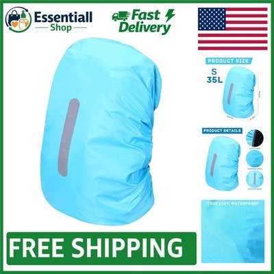 Outdoor Waterproof Backpack Cover with Reflective Strip - 30L to 40L Size