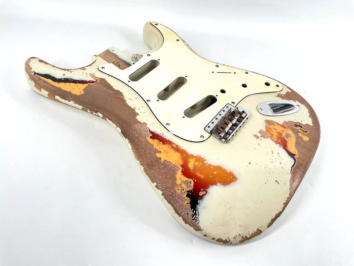 MJT Official Custom Vintage Aged Nitro Guitar Body Mark Jenny VTS Vintage White