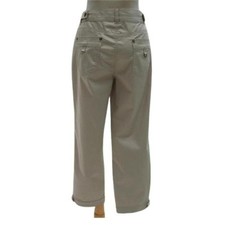 Cache Self Belt Crop Pant Beige Rhinestones Stud Bottom Cuff 3.5" Vent NWT 98