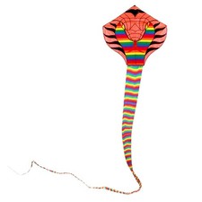 Besra Large Cobra Snake Kite 52ft Colorful Rattlesnake Kite with Long Tails O...