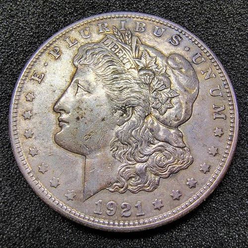 1921-P Morgan Silver Dollar - Philadelphia Mint - XF+ Condition - Amazing Toning