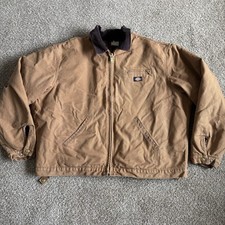 Dickies Detroit Style Blanket Lined Duck Canvas Jacket Tan Size 2XL
