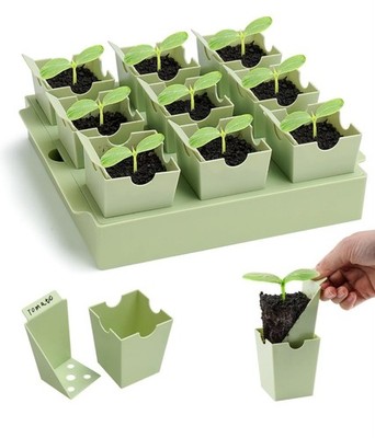 Seed Starter Tray Dual-Purpose Handles Extra-Thick Reusable Germination Kit Indo