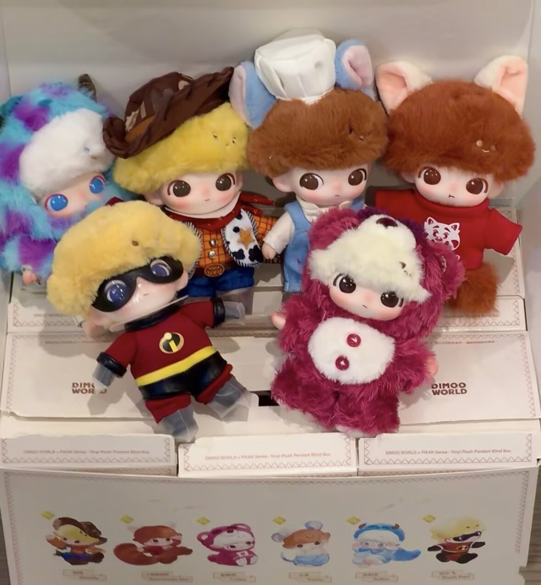 Authentic DIMOO WORLD x PIXAR Series Blind Box Figures Toy Vinyl