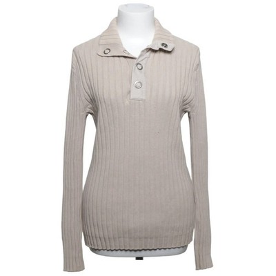 Strickpullover, Größe: L, GKY DNM, Beige, Baumwolle, Streifen, Rippenstrick #wst