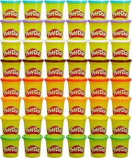 Play-Doh Bulk Pack of 48 Cans, 6 Sets of 8 Modeling Compound Colors, 3oz, Back