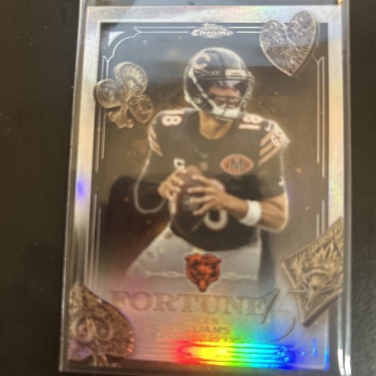 2025 Topps Chrome Football Caleb Williams Fortune 15 Refractor