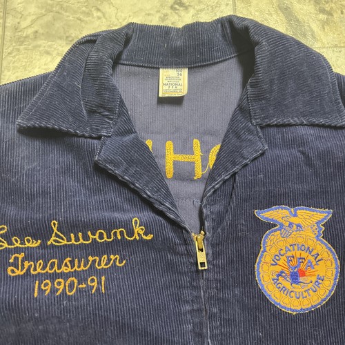 Vintage 90s Future Farmers FFA Jacket Ohio Corduroy Coat Size 36 L USA - Bild 4 von 12