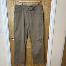 R M Williams Core Chino Trousers Mens W38 R Brown Straight Leg Regular Fit Camel