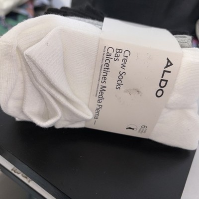 Aldo Crew Socks 6 Pairs One Size New In Package
