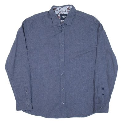 JOOP Herren Uni Hemd Blau Langarm L