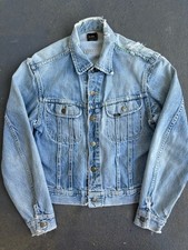 VTG 70s Lee Riders SANFORIZED Distressed Perfectly Denim Jacket.unisex S/M