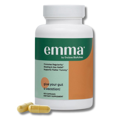 Emma Gut Health Supplement   Digestive Cleanse, Bloating, Gas, 60 Caps