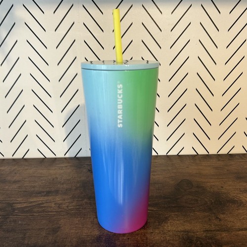 Starbucks 2023 Summer Ombre Prism Gradient Stainless Steel Hot Cold Tumbler 24oz - Picture 1 of 11