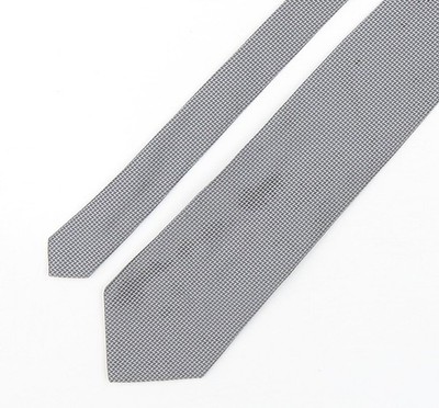 Graue geometrische spitze Herrenkrawatte von Marks and Spencer