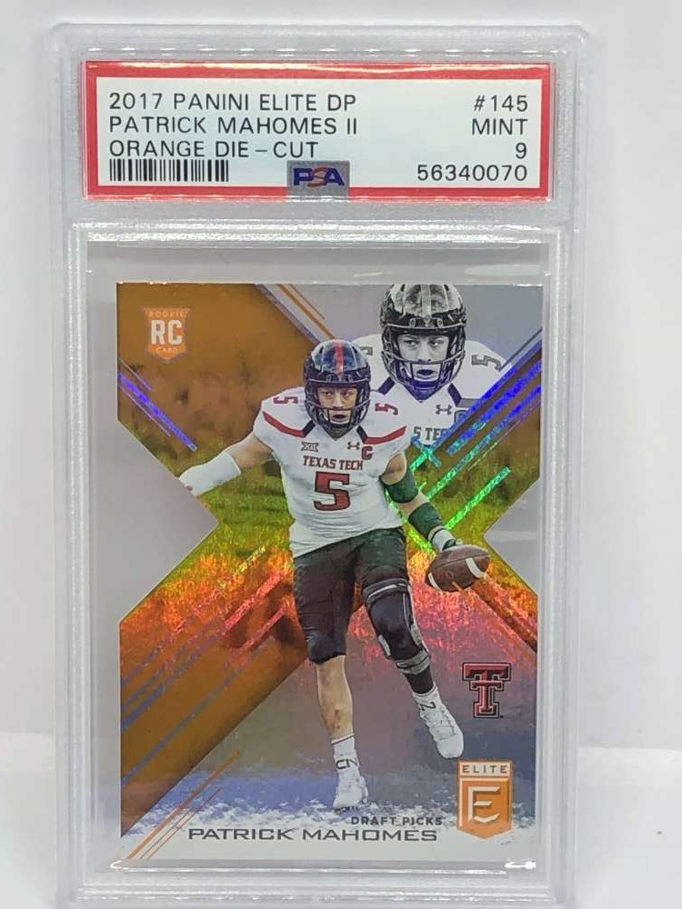 2017 Panini Elite Draft Picks Orange Die Cut #145 Patrick Mahomes II RC Rookie C