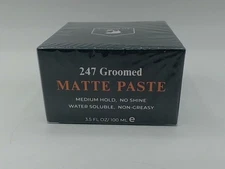 247 Groomed Men's Hair Styling Paste Medium Hold Matte No Shine 3.5 Oz