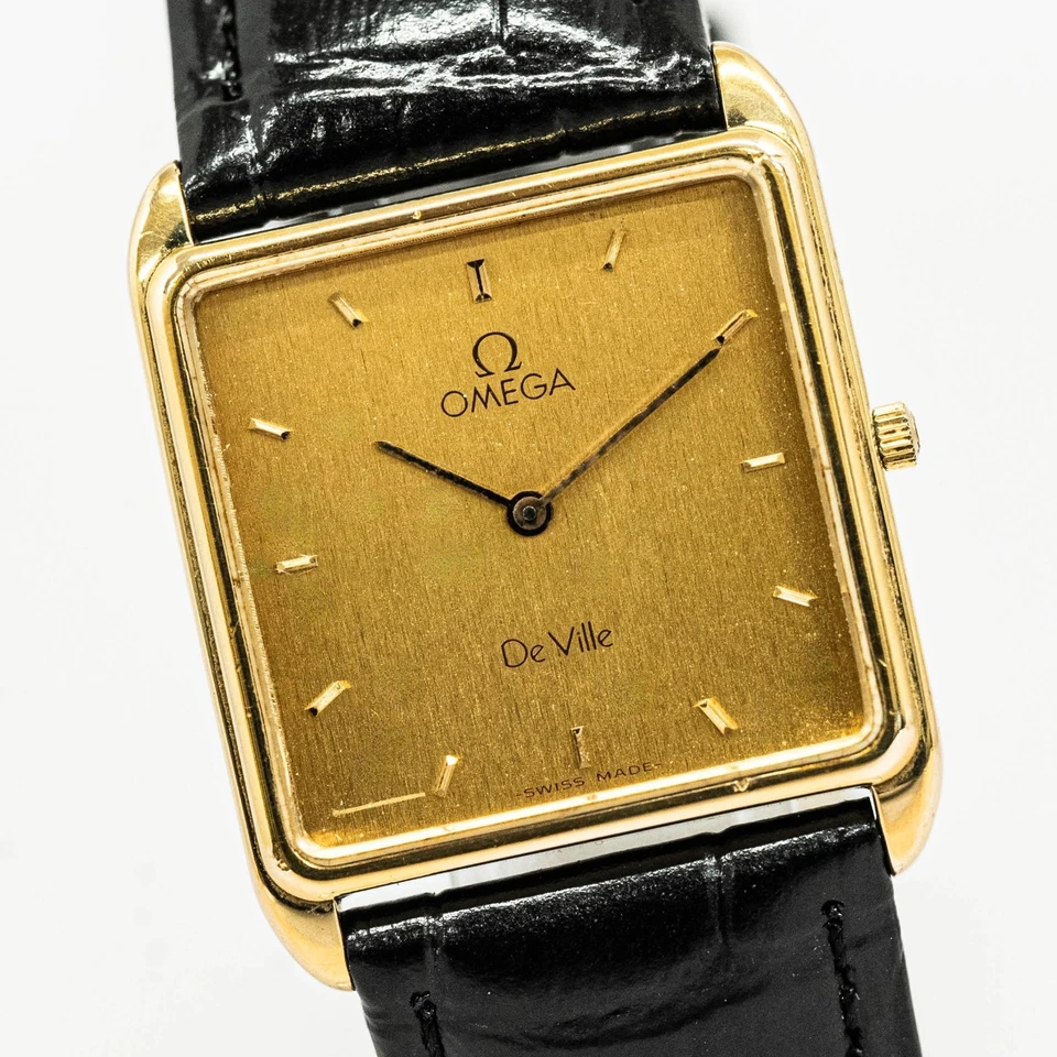 Sem tarifas *QUASE PERFEITO* Vintage 1982 OMEGA De Ville Cal.1377 Quartzo Ouro 27mm Masculino - Imagem 3 de 4