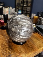Vintage Ebonite Maxim Gray Grey Silver Swirl Bowling Ball Drilled 12lb Women’s