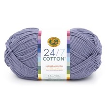 Lion Brand 24/7 Cotton Yarn-Blue Grey - 3 Pack