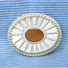 Cowgirls Southwestern Desert Blossom Statement Belt Buckle Vtg 90s BEL .CPA812