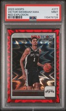 2023 Panini NBA Hoops Victor Wembanyama RC #3/15 Red Explosion PSA 9 Mint #277