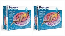 Bluescape 2x 60 Towel Float Large Round Inflatable Pool Raft Plush Towel Top
