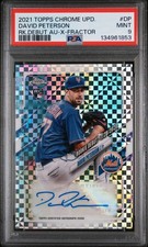 2021 TOPPS CHROME UPDATE RC DEBUT AUTOS #DP DAVID PETERSON 79/125 PSA 9 AUTO