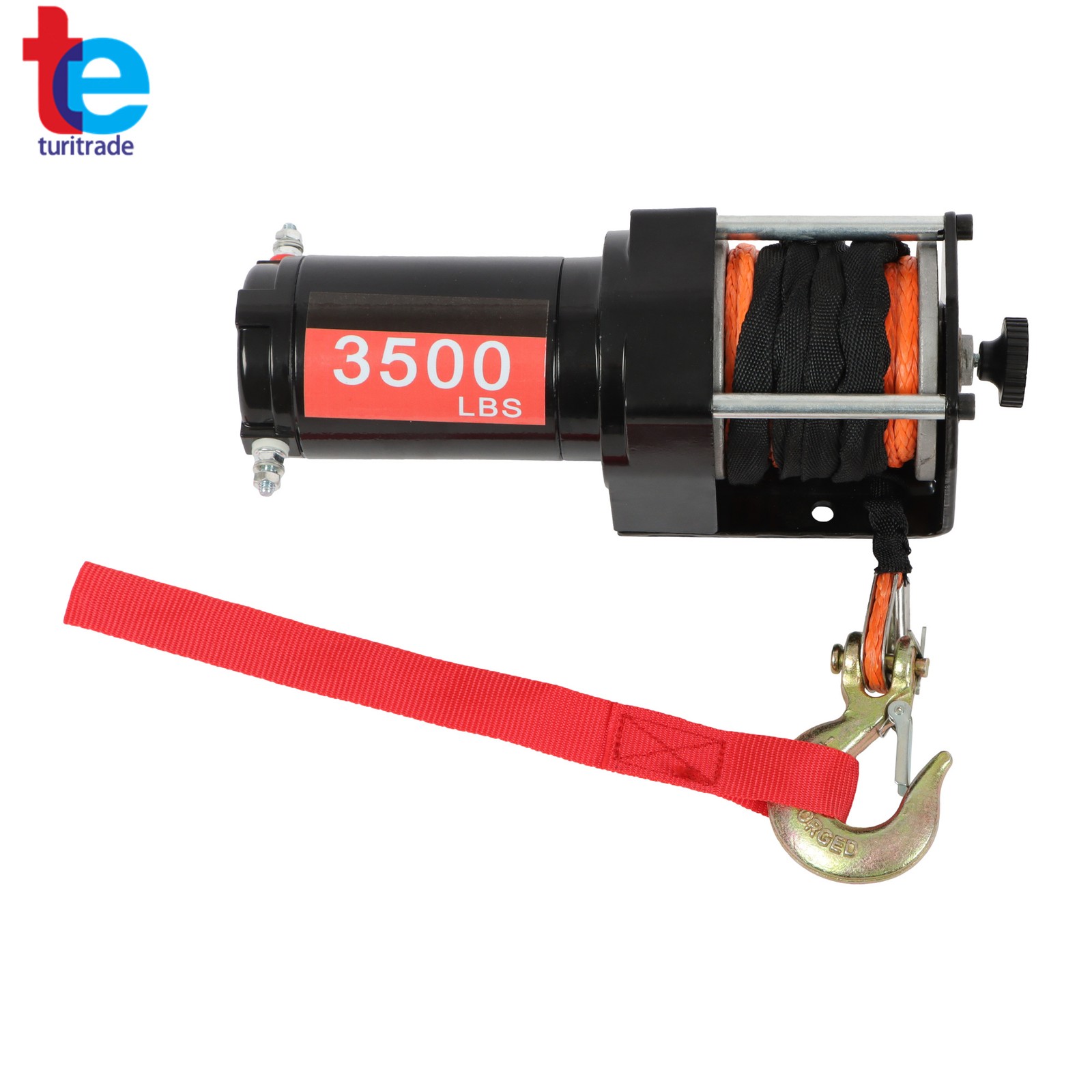 3500lbs Electric Winch 12VDC/1.5HP Copper Motor With 3/16" x 39' Synthetic Rope