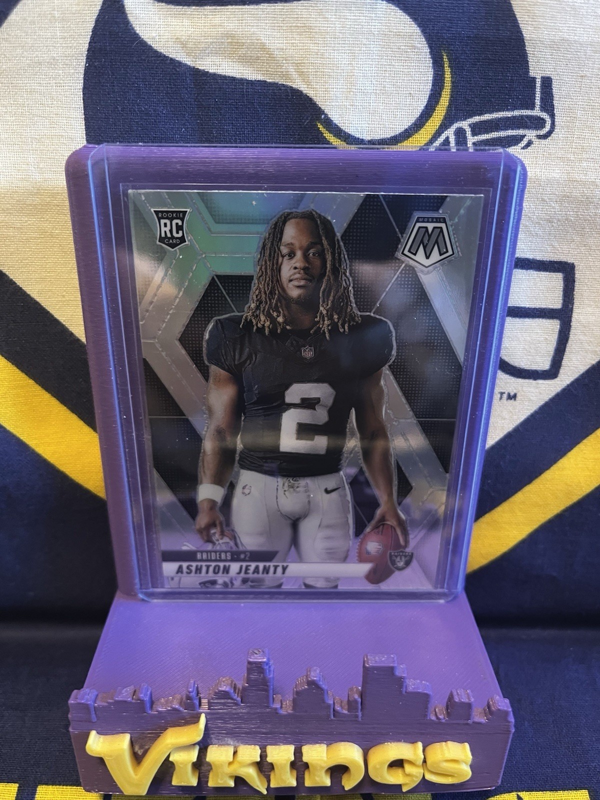 2025 Mosaic Ashton Jeanty Rookie Variation RC Silver Rookie #287 Raiders