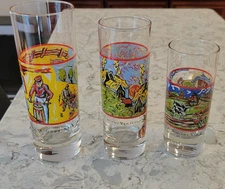 New Vintage Vincent Van Gogh Tall Highball Barware Spirits Glasses Set of 3