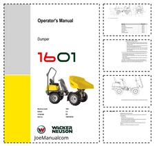 Wacker Neuson 1601 Dumpers Operators Manual PDF