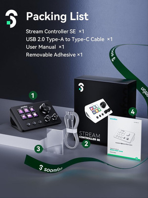 Stream Controller SE Stream Control Deck with 6 Customizable LCD Macro Keys t...