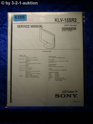 Sony Service Manual KLV 15SR2 LCD Color TV (#6355)
