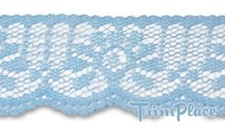 TRIMPLACE LT. BLUE 1-1/4" FLAT VERTICAL LACE 36 YARDS