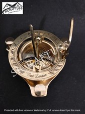 Kompass Vintage London Maritime 3" Zoll Kompass Messing Sonnensegel Maritim