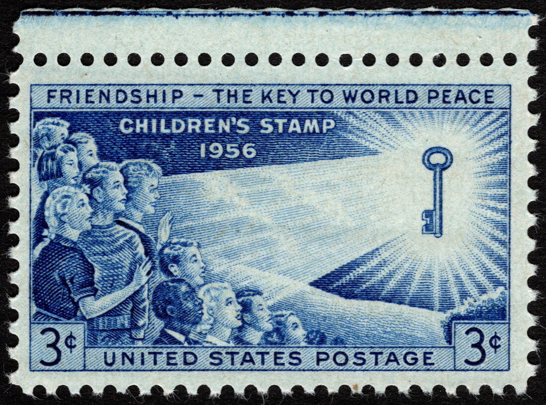 US - 1956 - 3 Cents Dark Blue Children's Stamp Issue # 1085 Mint