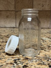 Vintage Glass Evenflo 4oz Baby Bottle With Lid No Nibble