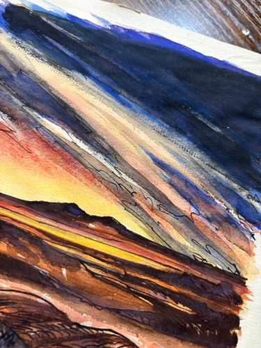Original Watercolor-Henry Wallace Edmiston 1940's-Schwabaker Fry artist-artwork - 第 8/12 張圖片