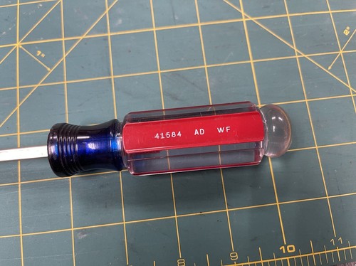 Vintage Craftsman 1/4 Flat Screw Driver #41584 AD WF 10 1/2” Pre-owned - Picture 2 of 6