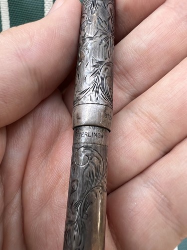 SELTENER VINTAGE VICTOR NY STERLINGSILBER 14K NEU IM KARTON BRUNNENSTIFT - Bild 6 von 22