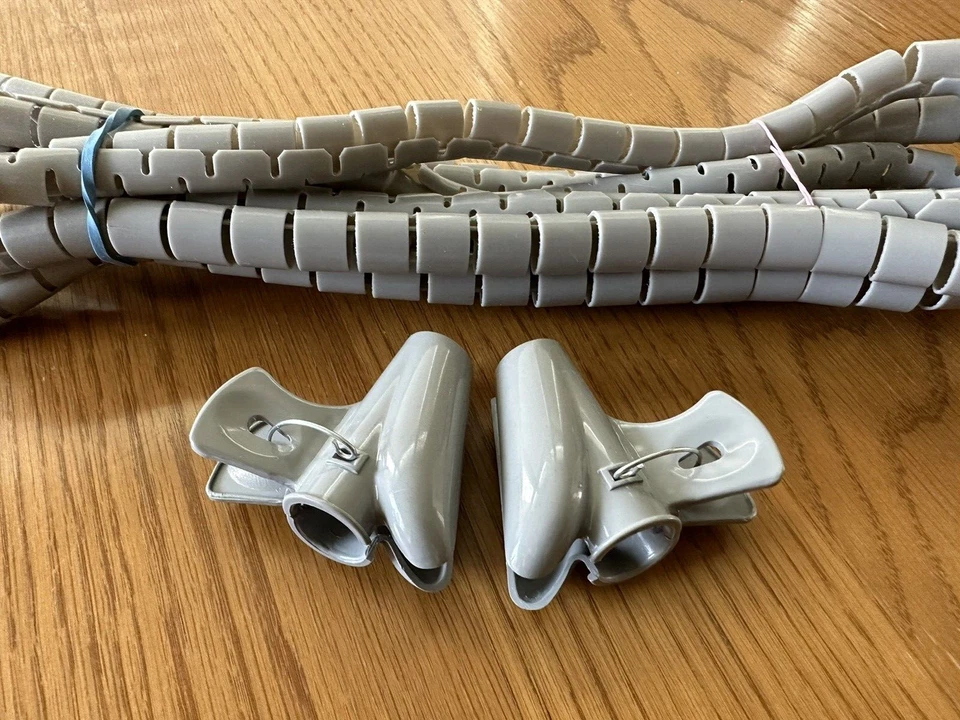1pc. 10ft x 1/2" Flexi Spiral Coil Band Cable Tube  Organizer Grey - Image 2 of 4