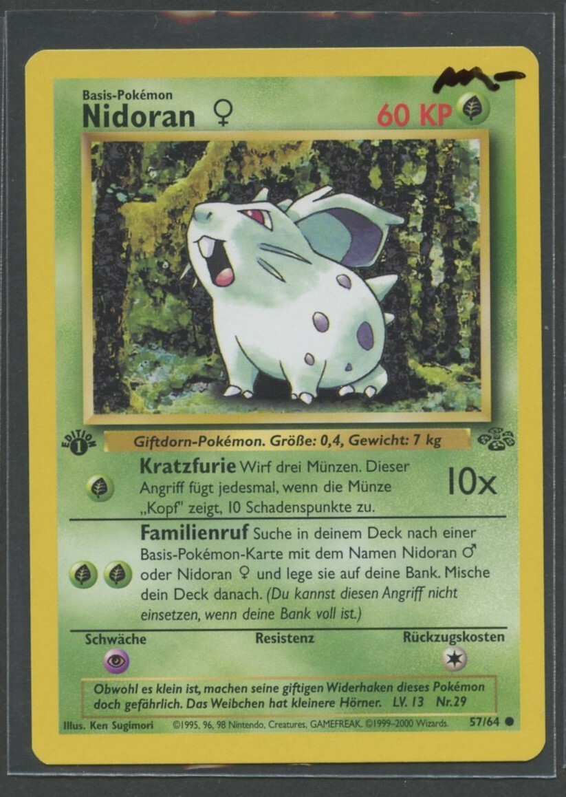 Nidoran 1. Edition | Dschungel 57/64 | Pokemon Karte Deutsch NM- Jungle WOTC