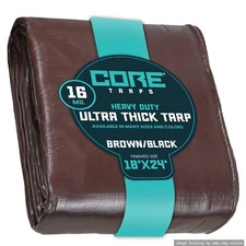 Core Tarps Extra Heavy Duty 16 Mil Tarp Cover Waterproof UV Resistant Rip and