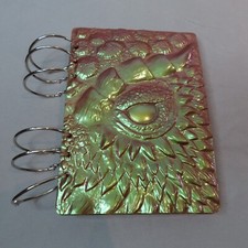 DRAGON Notebook Journal 3D Brown Embossed Grimoire Sketchbook Fantasy Gift A5