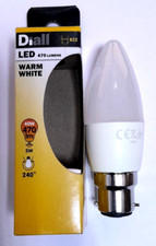 1x 5W (=40W) Diall LED Candle Light Bulb Bayonet BC B22 Warm White 2700K Lamp