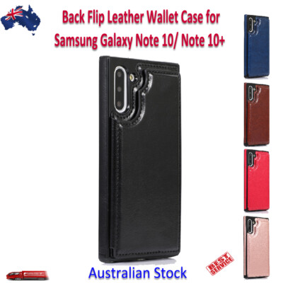 Back Magnetic Flip Leather Wallet Case Card Slots Samsung Galaxy Note 10 / 10+