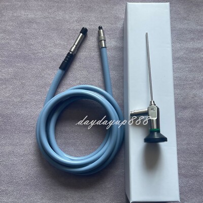 0° Autoclavable Otoscope Auriscope 2.7x110mm Rigid Endoscope +Fiber Light Cable
